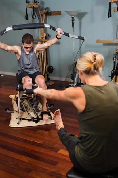 Gail Bolte teaching a client